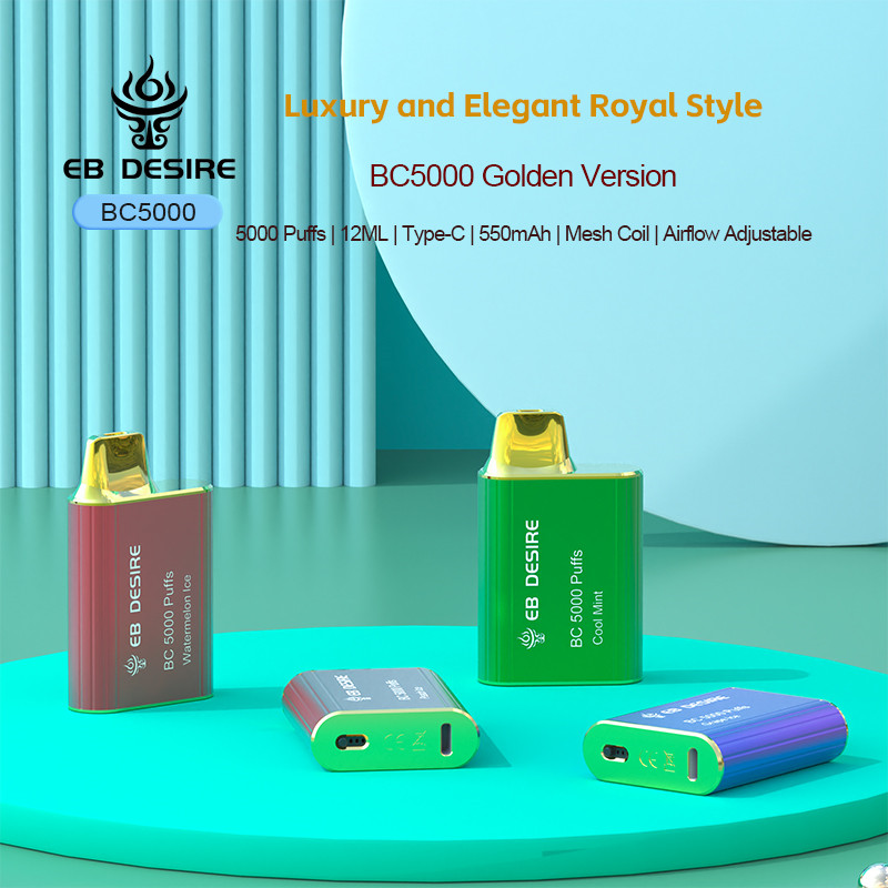 EB DESIRE BC5000 Vape Pakai Pakai Emas Mewah dan Elegan (2)