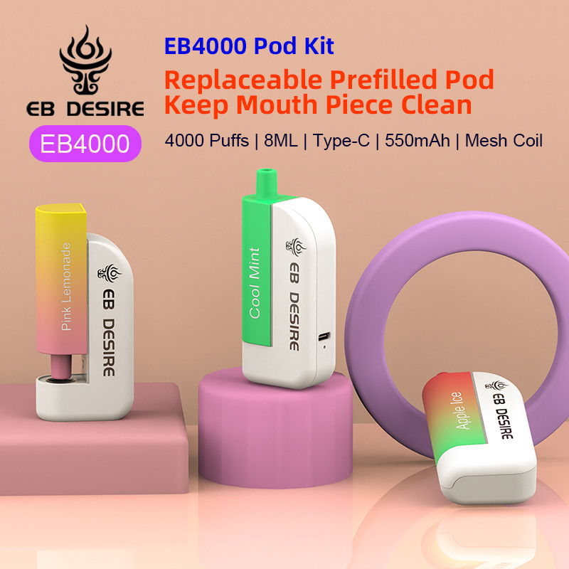 EB DESIRE Puff 4000 Kit Pod In-athsholáthair Stylish Vape (1)